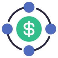 Currency Link icon for web, app, infographic, etc vector