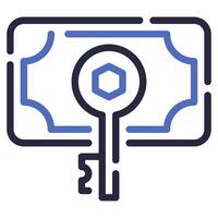 Crypto Key icon for web, app, infographic, etc vector