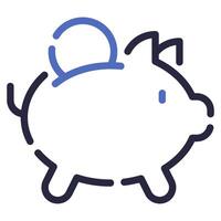 cerdito ojeada icono para web, aplicación, infografía, etc vector