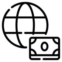 Wealth Globe icon for web, app, infographic, etc vector