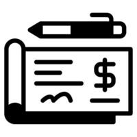 talonario de cheques animar icono para web, aplicación, infografía, etc vector