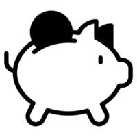 cerdito ojeada icono para web, aplicación, infografía, etc vector