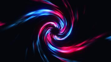 Magenta and Blue Spiral Twirl. Smooth Iridescent Background Animation. Digital art showcases, motion graphics, visual effects demonstrations, fantasy-themed events video
