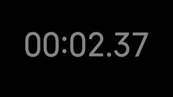 conteggio digitale uno minuti nero schermo sfondo video