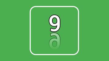 Aufnahmen Countdown 10 zu 1 grüner Bildschirm, Overlay Chromakey video