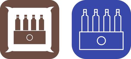 Unique Pack of Beers Icon Design vector