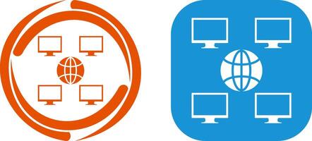Unique Company Network Icon Design vector