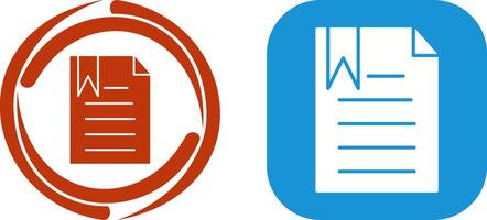 Unique Bookmarked Document Icon Design vector