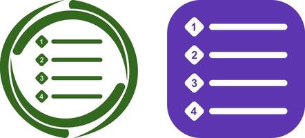 Unique Numbered list Icon Design vector