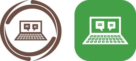 Unique Online Converstaion Icon Design vector