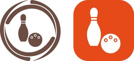 Unique Bowling Icon Design vector