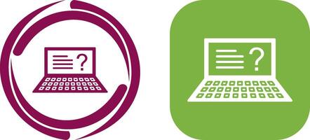 Unique Online Exam Icon Design vector
