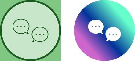 Unique Conversation Bubbles Icon Design vector