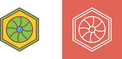 Unique Hexagonal Diaphram Icon Design vector