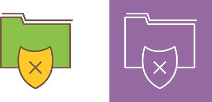 Vulnerable Folder Icon Design vector