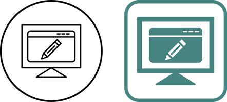Edit Webpage Icon Design vector