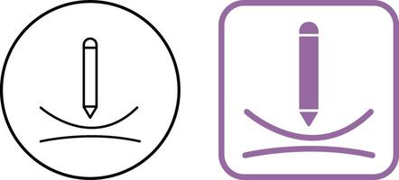 Draw Curve Icon Design vector