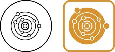 diseño de icono del sistema solar vector