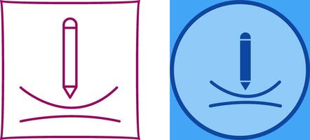 Draw Curve Icon Design vector