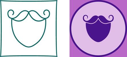 barba y Bigote icono diseño vector