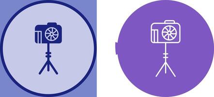 Unique Camera Stand Icon Design vector