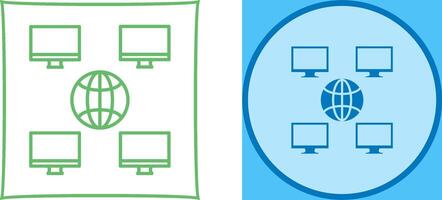 Unique Company Network Icon Design vector
