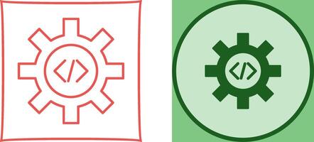 Unique Code Optimization Icon Design vector