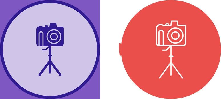 Unique Camera on Stand Icon Design vector