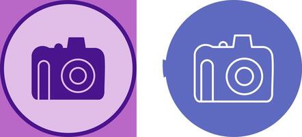 Unique DSLR Camera Icon Design vector