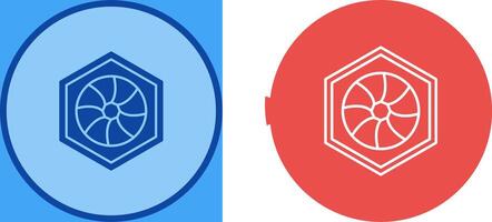 Unique Hexagonal Diaphram Icon Design vector