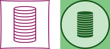 Stack of Coins Icon Design vector