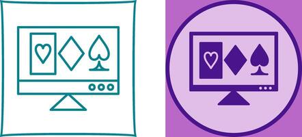 Online Gambling Icon Design vector