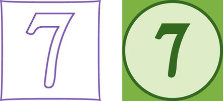 Number Seven Icon Design vector