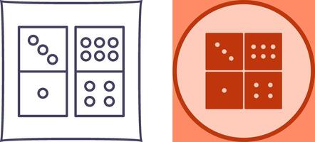 Domino Game Icon Design vector