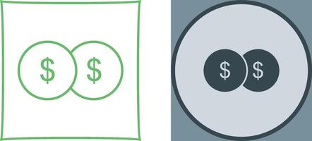 Unique Coins Icon Design vector