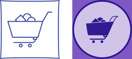 Unique Shopping Cart II Icon Design vector