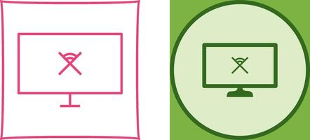 Unique Disconnected Network Icon Design vector
