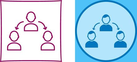 Unique Connected Profiles Icon Design vector