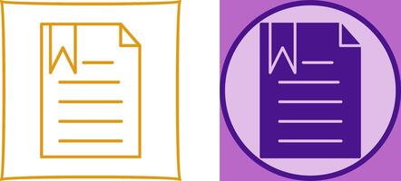 Unique Bookmarked Document Icon Design vector