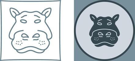 Hippo Icon Design vector
