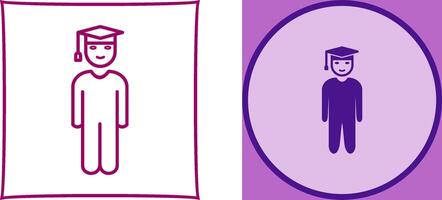 Unique Student Standing Icon Design vector