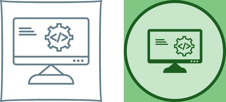 Unique Code Optimization Icon Design vector