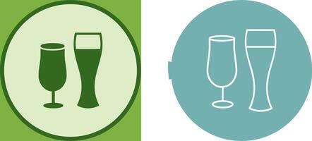 Unique Beer Glasses Icon Design vector