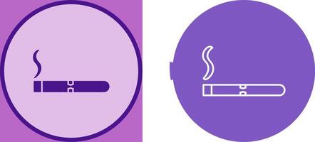 Unique Lit Cigar Icon Design vector