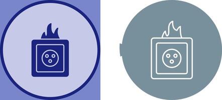 Unique Fire in Socket Icon Design vector
