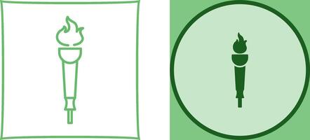 Museum Torch Icon Design vector