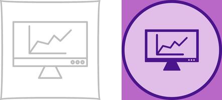 Online Graph Icon Design vector