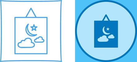 Hanging Painting Icon Design vector