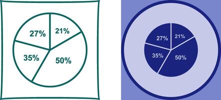Pie Chart Icon Design vector