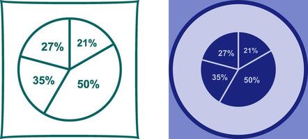 diseño de icono de gráfico circular vector